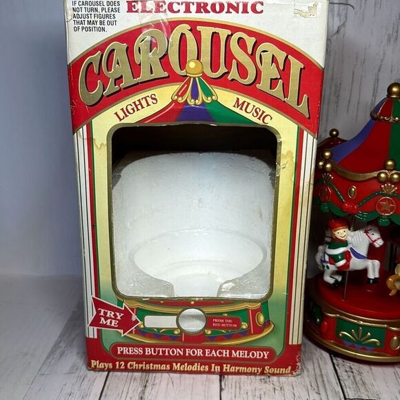 Electronic Christmas Carousel with Lights & Music - Plays 12 Melodies - Picture 2 of 8